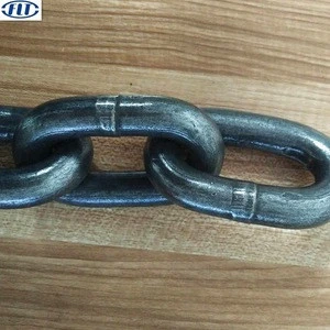 18 mm 22 mm 26 mm Black painted Self Color Blacken Industrial Welded Link Steel  Load Chain For Mining