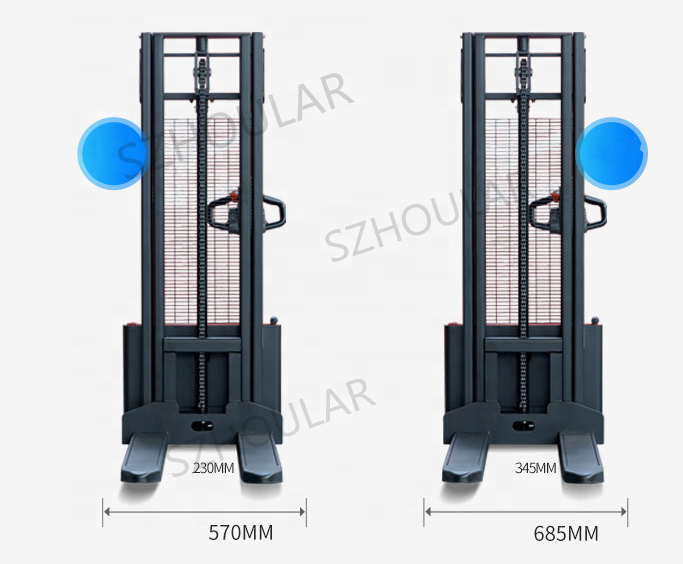 Buy 1ton Full Electric Pallet Stacker Lift Stacker 1.5tons Electric ...