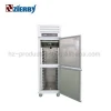 2 door 12 tray stainless steel commercial supermarket upright refrigerator cooler