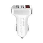 2 in 1 Car Charger, 5v 3.1a Dual USB Car Charger with LCD Screen Display vs DC 12-24v Input