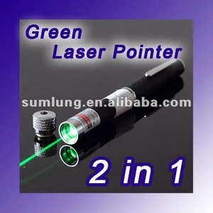 2 in 1 Green Laser Pointer & Kaleidoscopic morphing Effects Pen 50mW.E