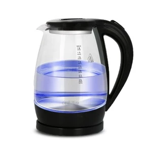 2.0 Liter Blue LED Light Electrical Glass Electric Water Kettle With CE/CB/GS Certificate electrical kettle