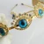 Import 2016New Arrival Baroque Headband Gold Plated Blue Big Eyes Crystal Hairband and Earrings Jewelry Set For Gift from China