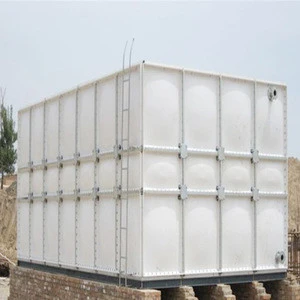 2018 frp 100 tons water storage tank grp/frp sectional 10000 litre frp water tank/fiberglass rectangular water storage tank
