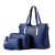 Import 2018 high quality purse tote bag shoulder bag 3 pieces leather bag set luxury branded handbag from China
