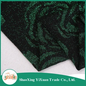 2018 new design cheap price 100% Polyester tube 4 way stretch metallic knitted fabric