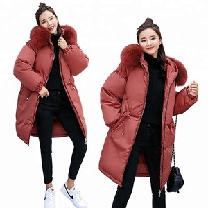 2018 New style long sleeve lady faux fur coat for winter