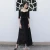 Import 2019 Pear&Hibiscus Latest Designer Party prom Women High Quality Black Square Collar Half Sleeve Velvet Prom Dress 2019 from China