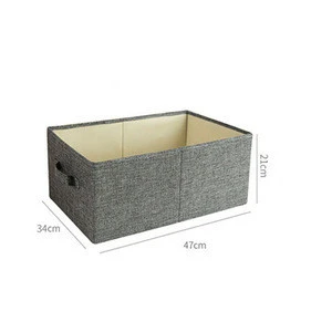2020 CHina supplier household custom 47*34*21cm foldable storage box organizer pp board insert fabric boxes storage without lid