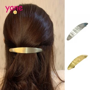 2020 Hot Sale Fashion Spring Ponytail Hairpin Metal Hair Clips Curved Smooth Surface Hair Accessories For Girls
