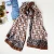 Import 2020 Hot sale women silk scarf luxury brand logo print stain silk ladies sunscreen shawl from China
