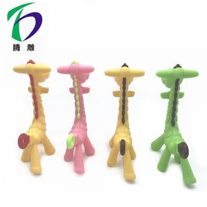 2020 New Arrived Flexible Infant Teether Soft Cute Giraffe Baby Silicone Teether