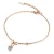 Import 2020 New trendy fashion wholesale rose gold stainless steel butterfly anklets foot jewelry for women from China