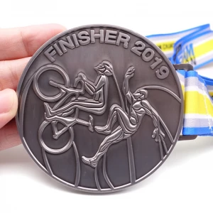 2020 No logo 3D custom engraved metal ancient medallions/medal keys/finisher blank silver medallion running sport medal