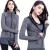 Import 2020 Womens Yoga Workout Track Jacket Full Zip Running Jackets Coats Women Performance Dry-fit Sports Jacket with Stand Collar from China