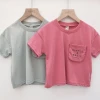 2021 Hot sale blank boy&#x27;s t-shirts summer causal baby boy t shirt with pocket kids clothing