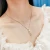 Import 2021 hot sales stainless steel necklace gold jewelry with gold chain rose pendant necklace crystal necklace accessories from China