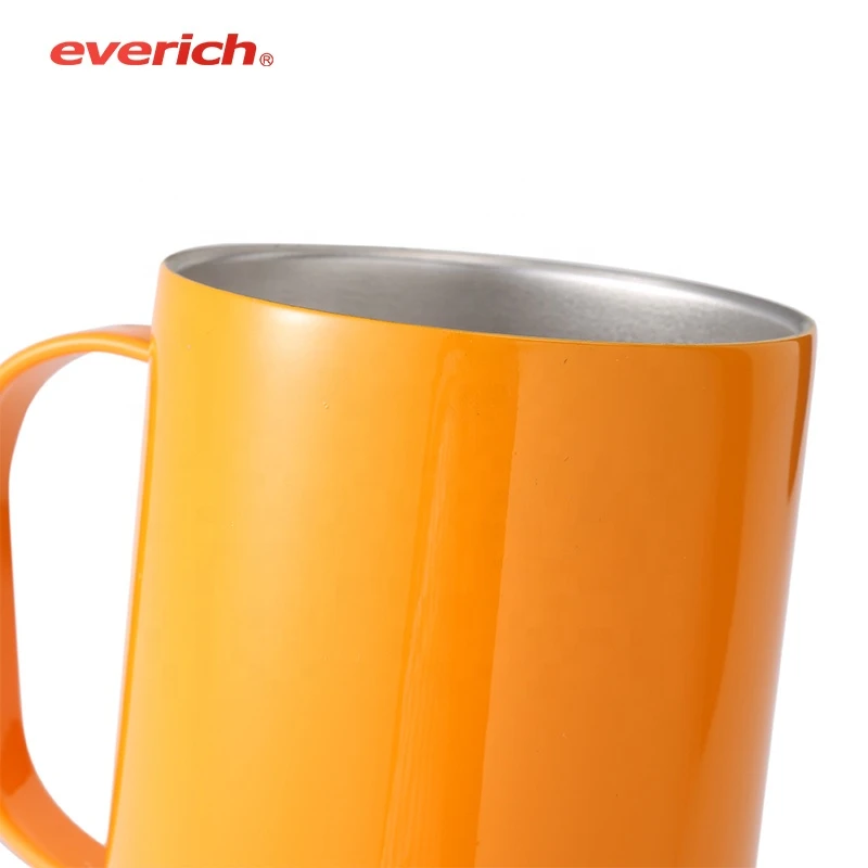 2021 new design hot-selling 12oz handle mug double wall 304 s/s vacuum mug insulated vacuum mug for coffee drinking