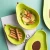 Import 2021 New Japanese Creative Cartoon Avocado Shape fruit bowl ceramic Dinner Set baby bowl set from China