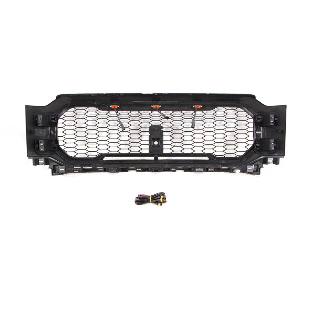 2021Matte Black Front Grill  Raptor Style W/LED Amber Fit For Ford F150