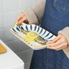 2022 Rustic Ceramic Dinnerware Set Luxury Dish Set Modern Design Hotel Restaurant Round Dishes & Plates