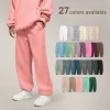 2023 New Arrivals Fall Winter Custom Logo Print Heavyweight Mens Blank Oversized Hoodie Sweatpants Set Loose Fit