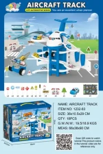 2024 wholesale Big colorbox Orbital simulation real airplane simulator assemble Toys with track alloy Car toy for kids