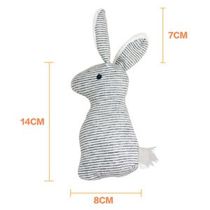 20*8CM Baby Toys 0-1 Year Rattles Mobiles Cute Rabbit hand grab stick BB stick ring baby plush toys