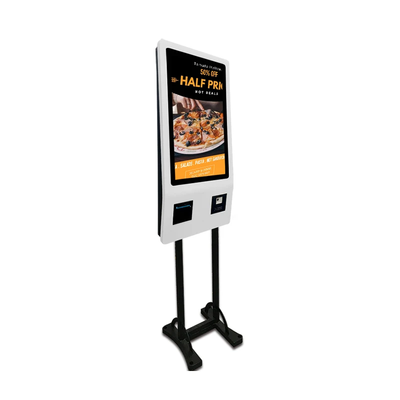 21 inch touch screen ordering payment self service kiosk with printer and card reader service