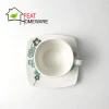 220ml Top Quality Deacl Ceramic Stoneware Coffee Tea Cup with Saucers Sets