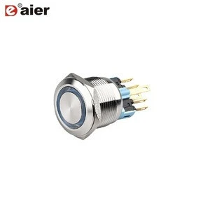 22mm SPST 6 Pin LED Momentary Elevator Push Button Switch