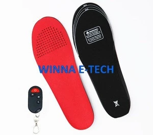 2300mAh Wireless Men Winter Leather Boots Insole Battery Powered Women Shoe Insoles Electric Heating Soles