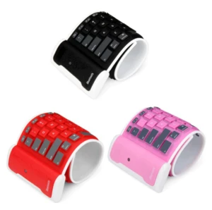 2.4g silicone  rubber computer wireless touch keyboard