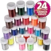 24pcs Fine Glitter Powder kits for Art Crafts Painting Scrapbooking Body Slime Holiday Party Supply