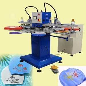 2color sport silicone swim cap printing machine
