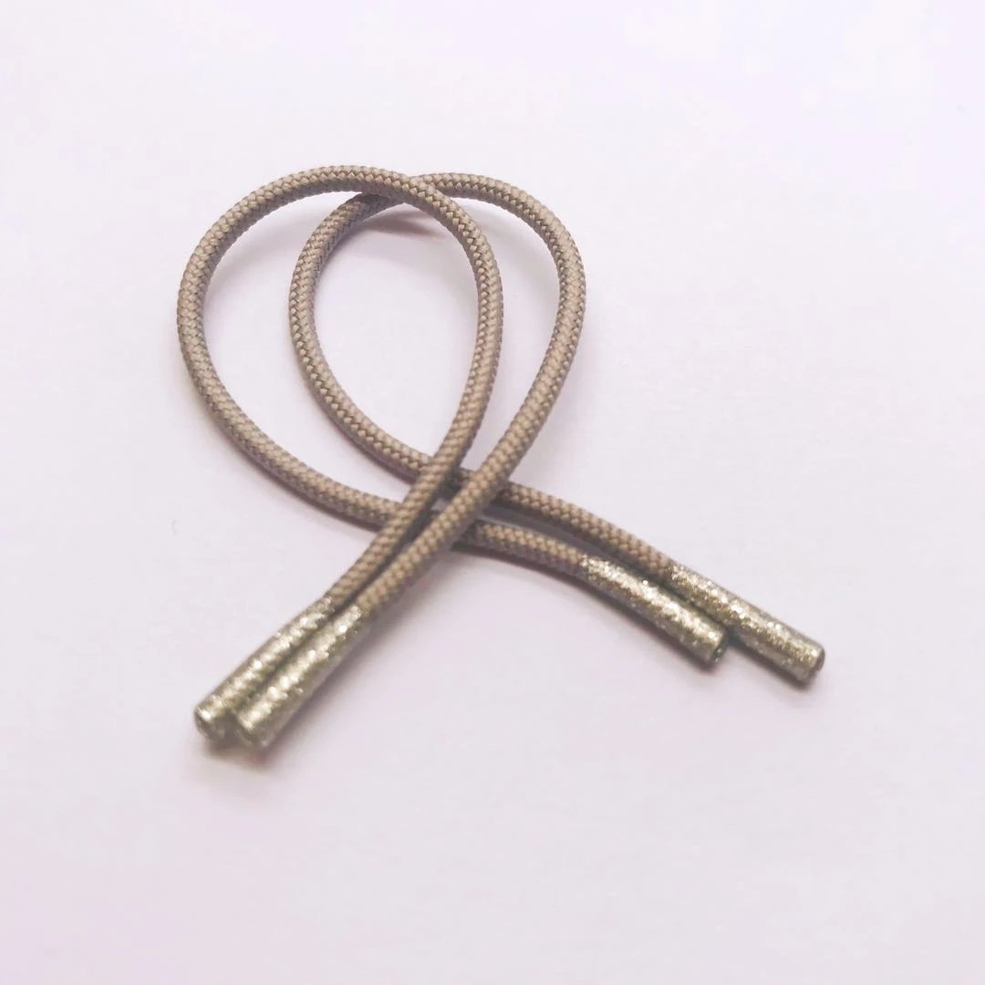 2mm round polyester cord zipper puller with dipped ends