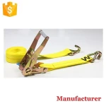 2" x 27' 10,000 lbs Load Limit Ratcheting Tie-Down Strap with Double J-Hooks