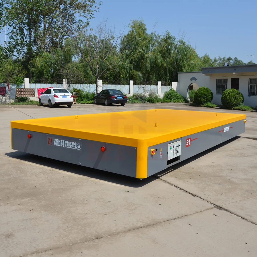30 ton Iron steel bar scrap handling equipment customized battery powered rubber wheel trackless transfer cart