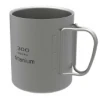 300ml Titanium double-walled cup with  D  type handles Eco-friendly drink coffee cup/mugs