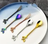 304 stainless steel creative color stainless steel exquisite Korean household stirring ice cream spoon