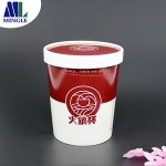 32oz Disposable custom hot drink soup cup paper bowl with paper lid