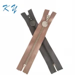 3#5#8# custom logo colorful zipper slider metal silver teeth zip metal close end metal zipper for garments and handbags