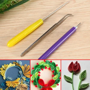 3Pcs/Set Quilling Paper Tool Slotted Paper Rolling Tweezer Needle Pins Slotted Pen DIY Scrapbooking Drawings Paper Craft Tool