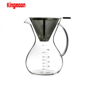 4-Cup / 6-Cup / 8-Cup Amazon Hotsale Glass Coffee Maker / Pour Over Coffee Dripper