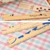 4 Pcs Hippo Cartoon Ruler Drafting Tools Wooden Drawing School Supplies Stationery Students Toys Set Learning Art Setsildren