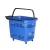 Import 48L Plastic Shopping Hand Basket Rolling Basket with wheels from China
