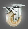 4&quot; 50mm load 250kg swivel plate stainless steel polypropylene caster wheel with brake