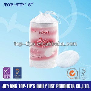 50pcs packeed oval cosmetic cotton pads