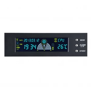 5.25 Inch PC Bracket Fan Speed Controller Accessories LCD Front Panel 3 Pin Temperature Display Computer Easy Operate Home