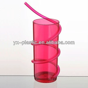 550ml plastic tumblers with lids and straws drinkware